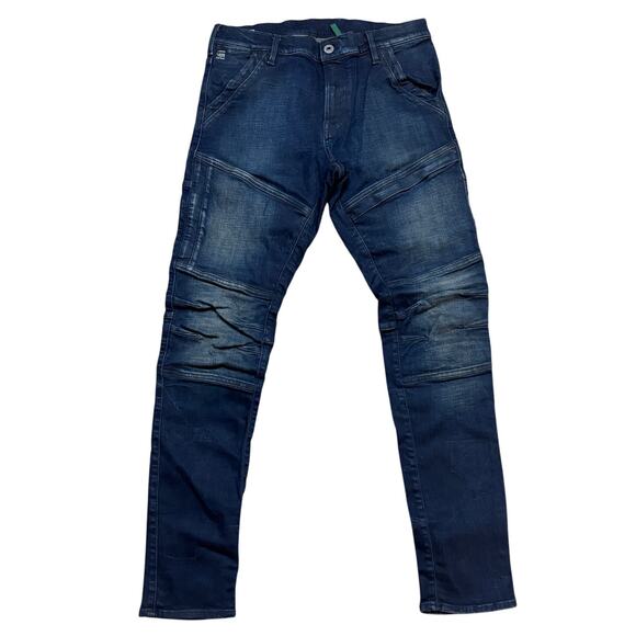 G Star Raw Rackam 3D Skinny Stretch Jeans Men's 33x32 Biker Y2K Streetwear